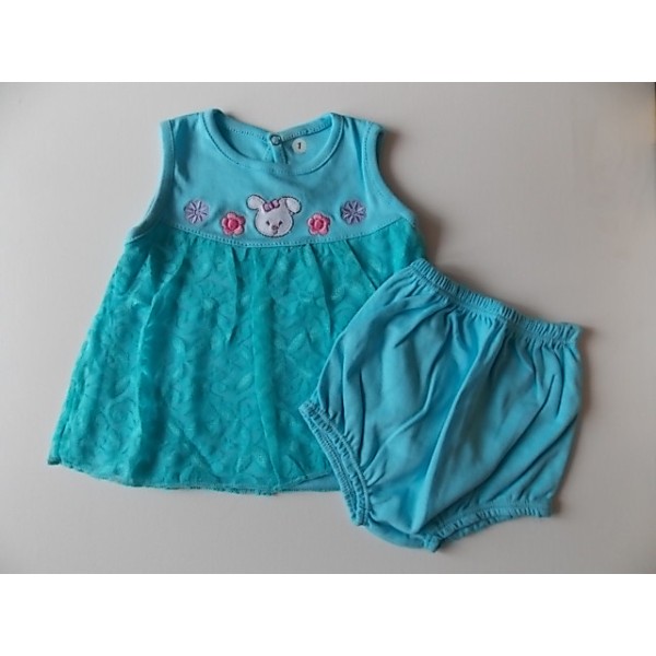 Robe d'été pour bébé fille  2 pièces 