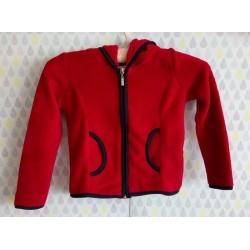 Veste fille imitation fourrure avec capuche