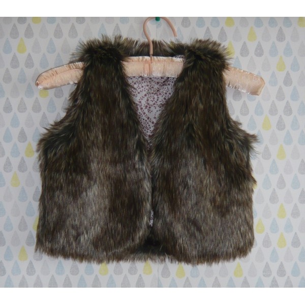 Gilet façon fourrure pour fille